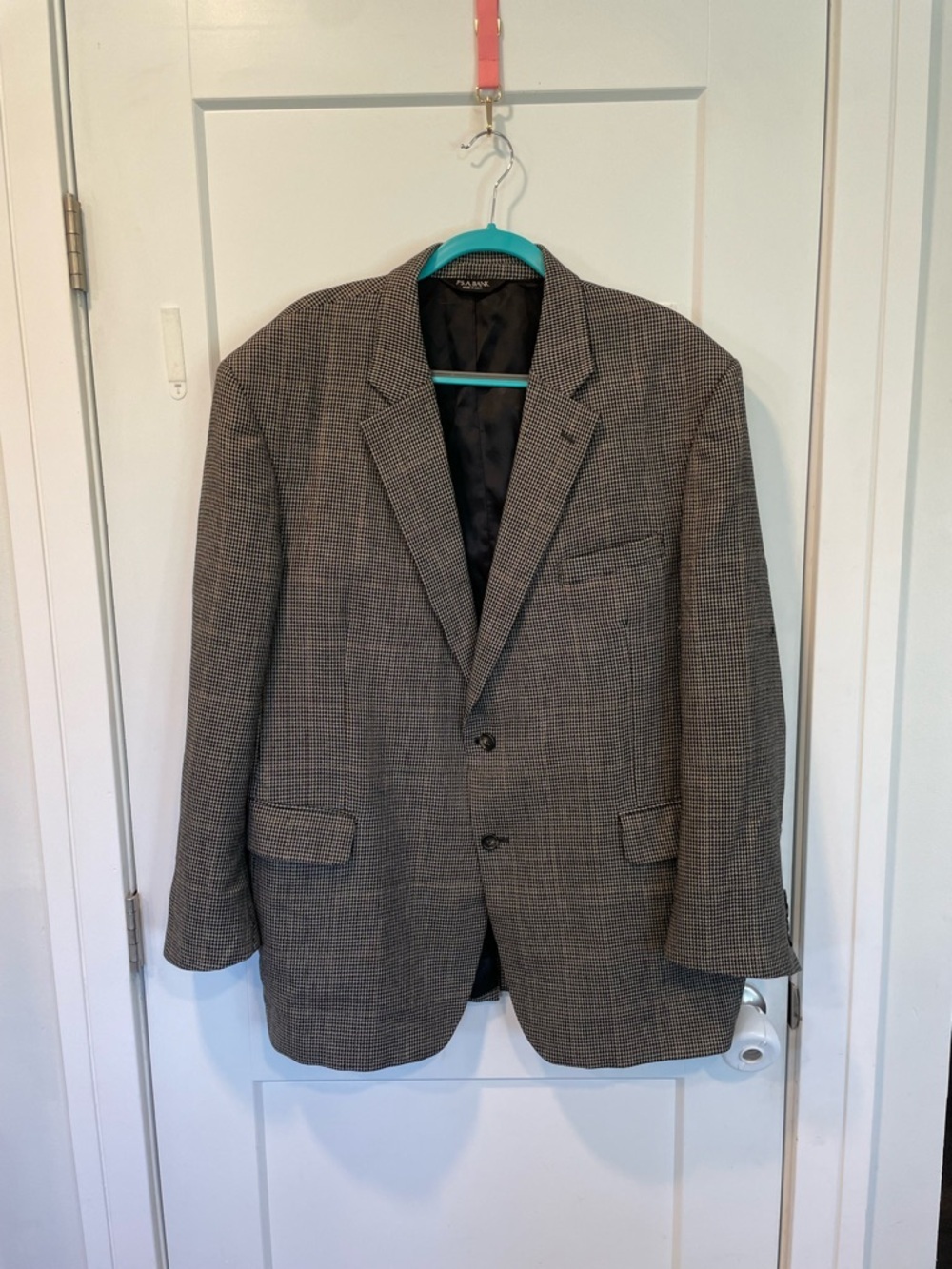 Jos. A. Bank Men's Houndstooth Sport Coat - Silk & Wool Blend